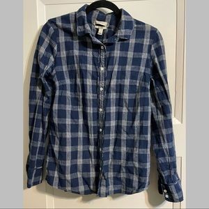 Blue Plaid J. Crew Shirt
